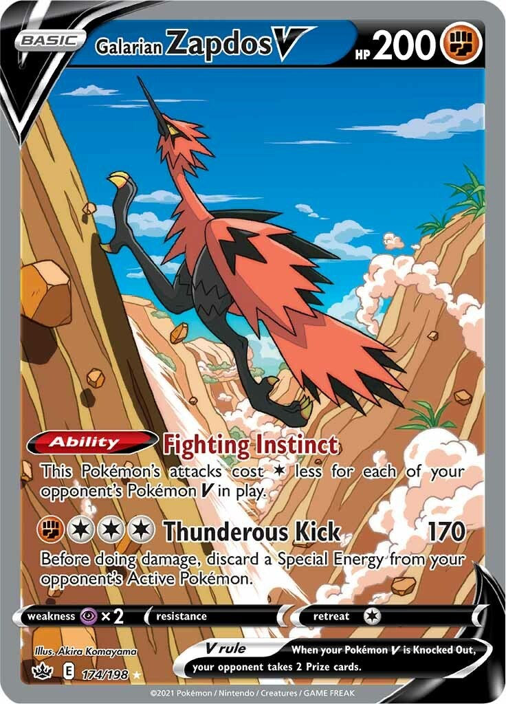 Galarian Zapdos V (Alternate Full Art) [SWSH06 - 174/198]