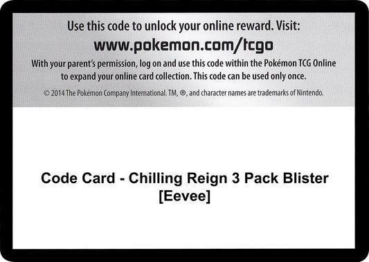 Code Card - Chilling Reign 3 Pack Blister [Eevee] [SWSH06]