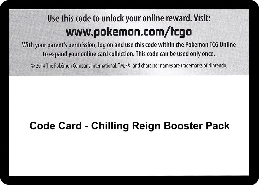 Code Card - Chilling Reign Booster Pack [SWSH06]