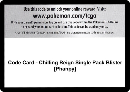 Code Card - Chilling Reign Single Pack Blister [Phanpy] [SWSH06]
