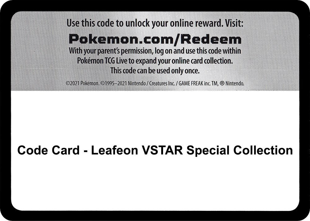 Code Card - Leafeon VSTAR Special Collection [SWSH09]