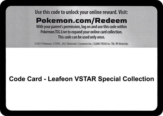 Code Card - Leafeon VSTAR Special Collection [SWSH09]