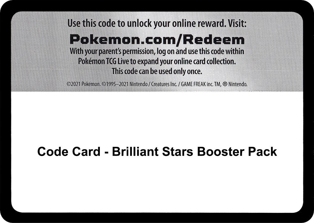Code Card - Brilliant Stars Booster Pack [SWSH09]