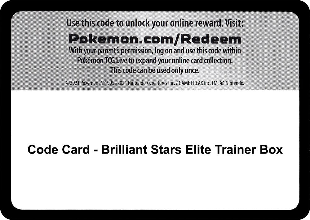 Code Card - Brilliant Stars Elite Trainer Box [SWSH09]