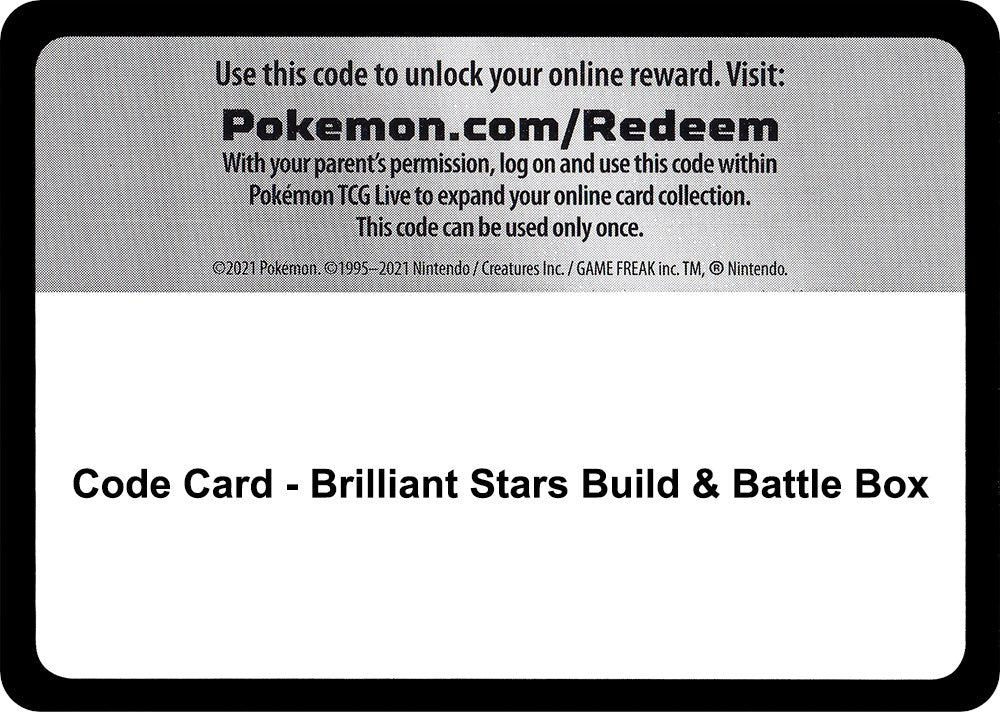 Code Card - Brilliant Stars Build & Battle Box [SWSH09]