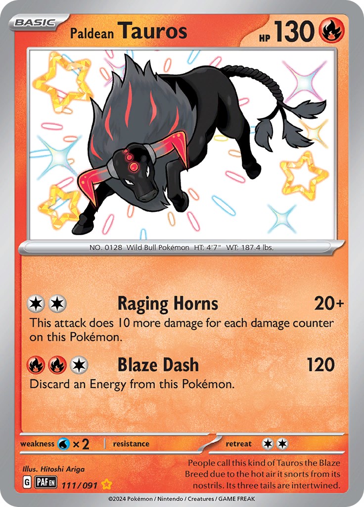 Paldean Tauros - 111/091 [PAF - 111/091]