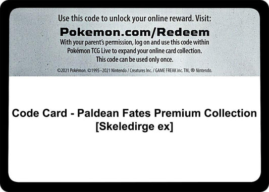 Code Card - Paldean Fates Premium Collection [Skeledirge ex] [PAF]