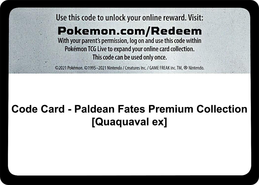 Code Card - Paldean Fates Premium Collection [Quaquaval ex] [PAF]