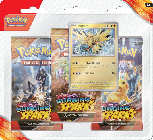 Surging Sparks 3 Pack Blisters [Zapdos] [SSP - 000]