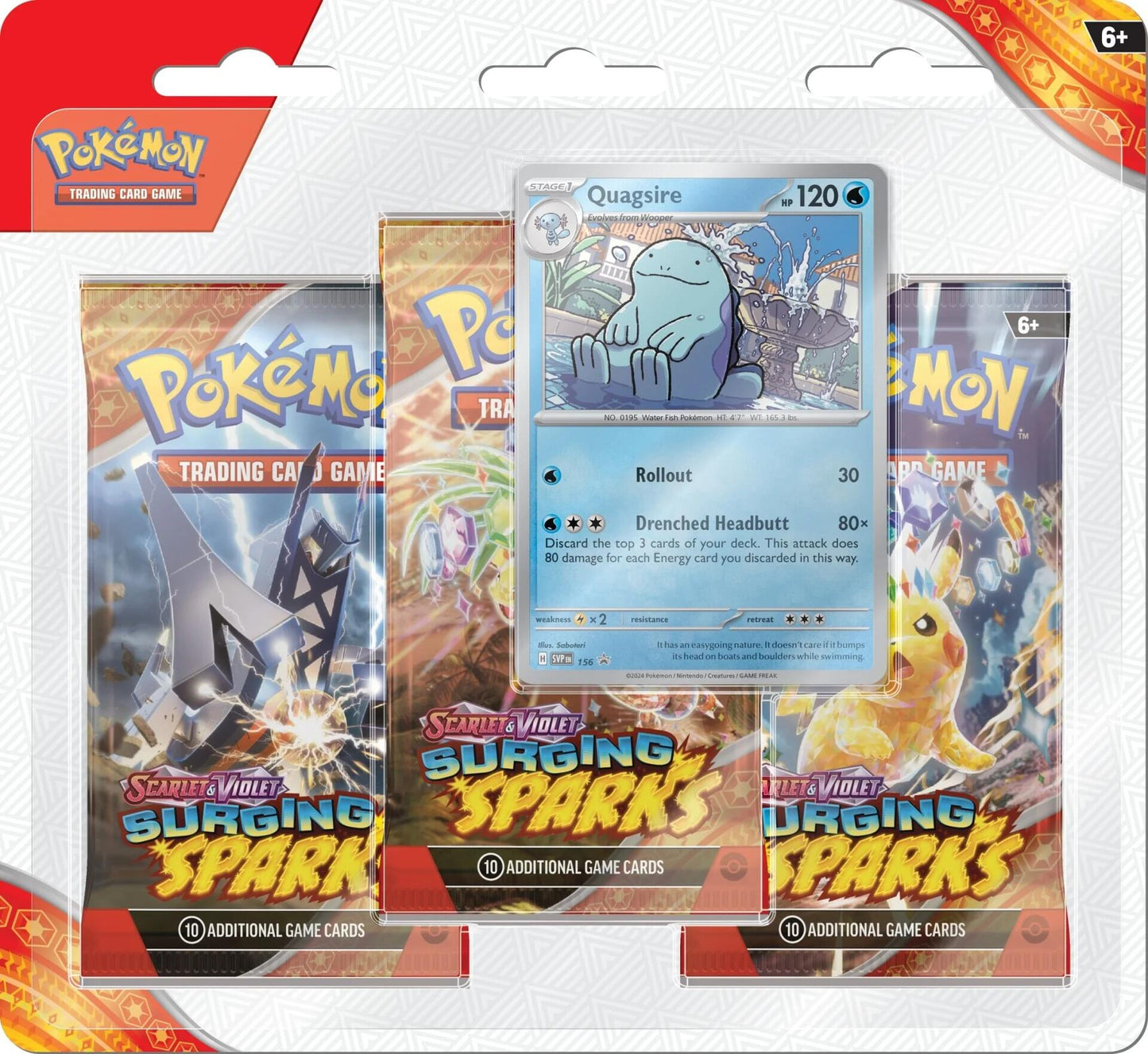 Surging Sparks 3 Pack Blisters [Quagsire] [SSP - 000]