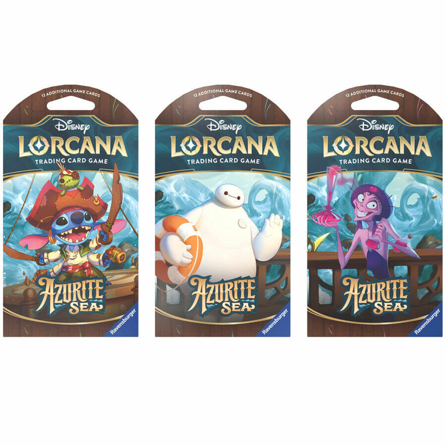 Disney Lorcana: Azurite Sea Sleeved Booster Pack Art Bundle [Set of 3] [6 - 000]