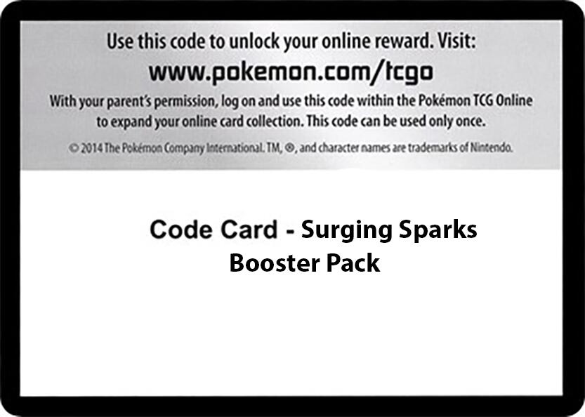 Code Card - Surging Sparks Booster Pack [SSP]