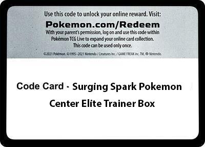 Code Card - Surging Sparks Pokemon Center Elite Trainer Box [SSP]