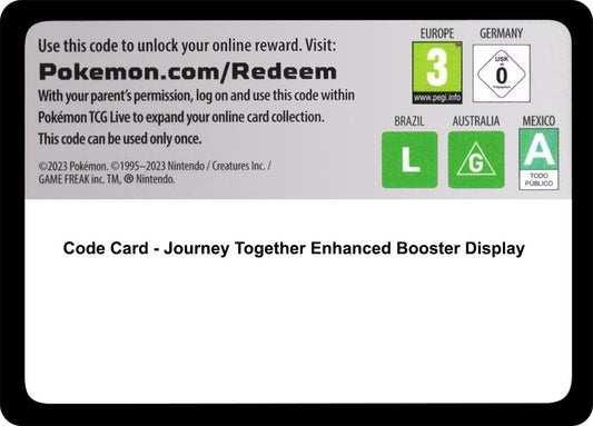 Code Card - Journey Together Enhanced Booster Display [JTG]