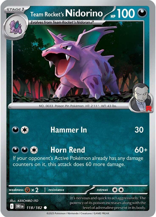 Team Rocket's Nidorino [DRI - 118/182]