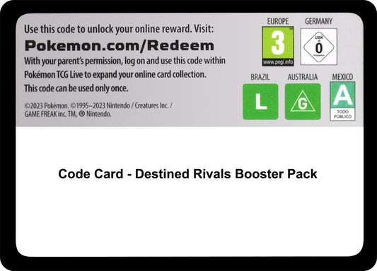 Code Card - Destined Rivals Booster Pack [DRI]