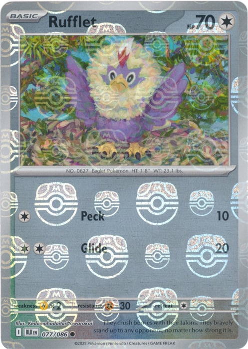 Rufflet (Master Ball Pattern) [BLK - 077/086]