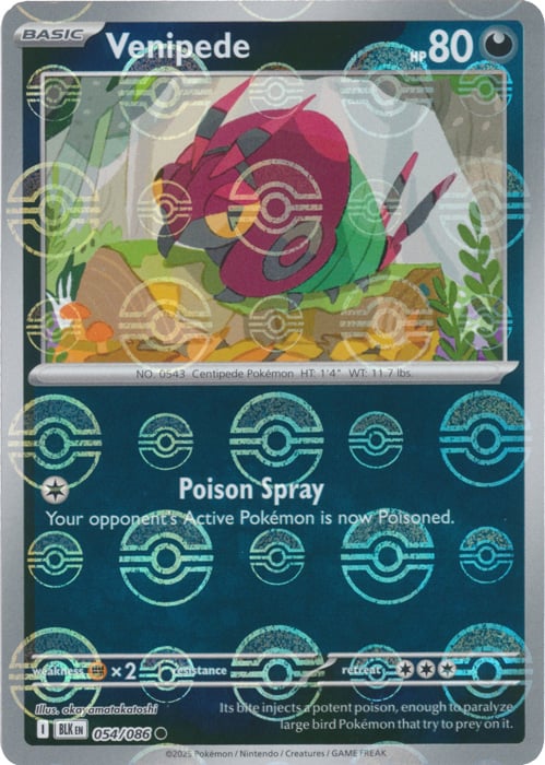Venipede (Poke Ball Pattern) [BLK - 054/086]