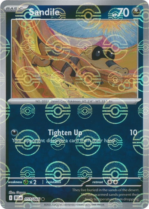 Sandile (Poke Ball Pattern) [BLK - 057/086]
