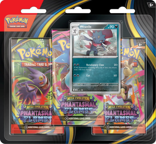 Phantasmal Flames 3 Pack Blister [Weavile] [PFL]