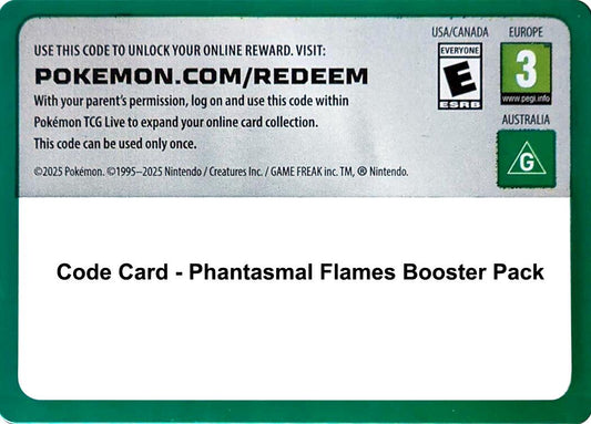 Code Card - Phantasmal Flames Booster Pack [PFL]