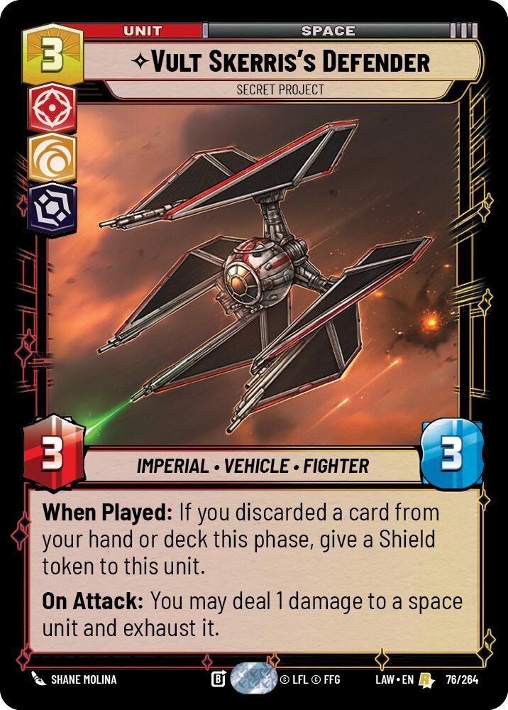 Vult Skerris's Defender - Secret Project [LAW - 76/264]
