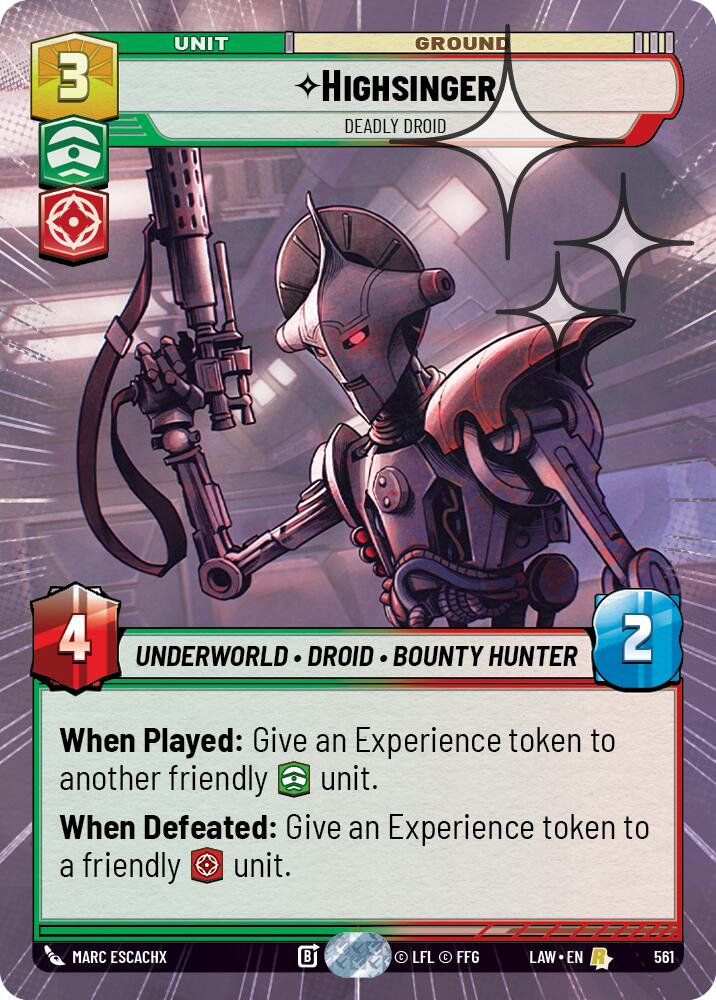 Highsinger - Deadly Droid (Hyperspace Foil) [LAW - 561]