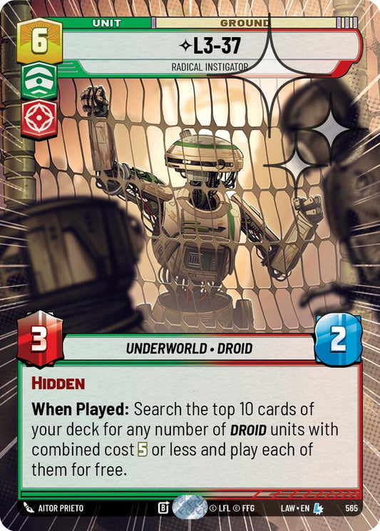 L3-37 - Radical Instigator (Hyperspace Foil) [LAW - 565]