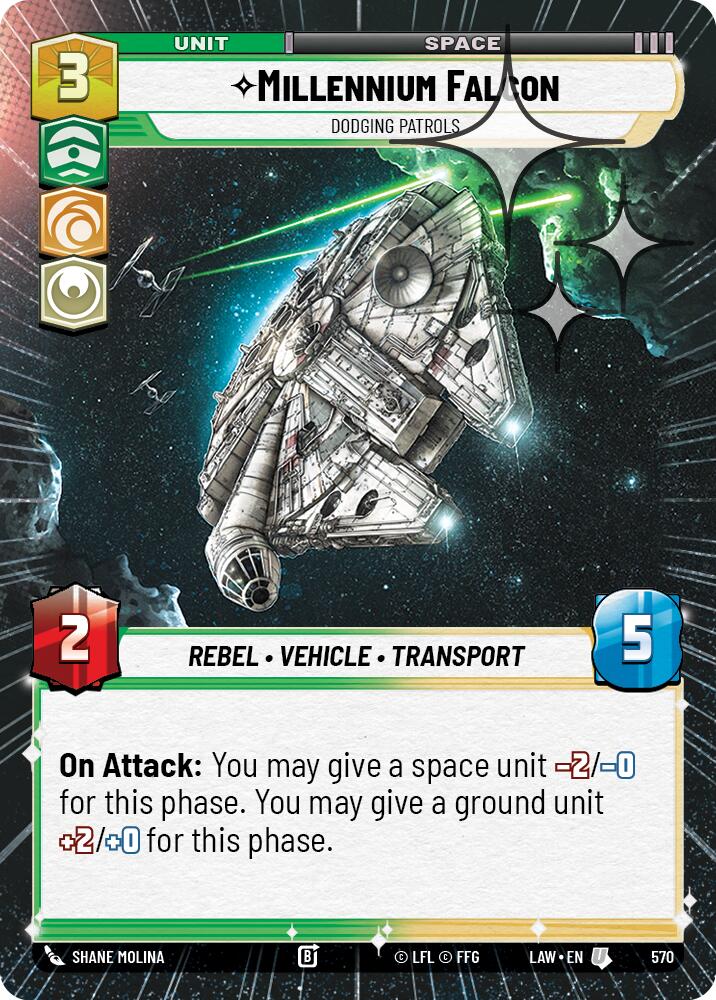 Millennium Falcon - Dodgin Patrols (Hyperspace Foil) [LAW - 570]