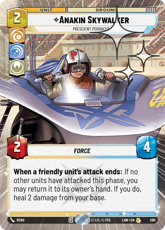 Anakin Skywalker - Prescient Podracer (Hyperspace Foil) [LAW - 590]