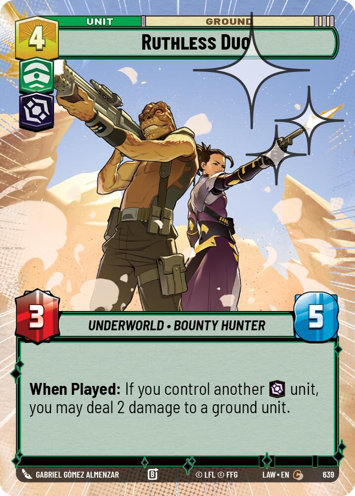Ruthless Duo (Hyperspace Foil) [LAW - 639]