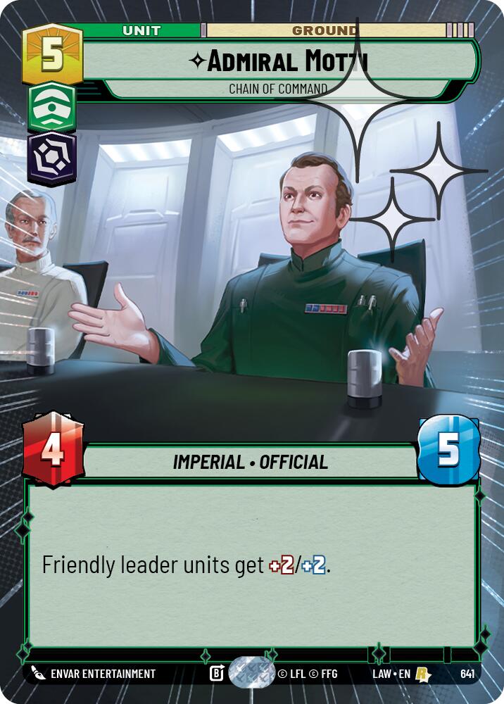 Admiral Motti - Chain of Command (Hyperspace Foil) [LAW - 641]