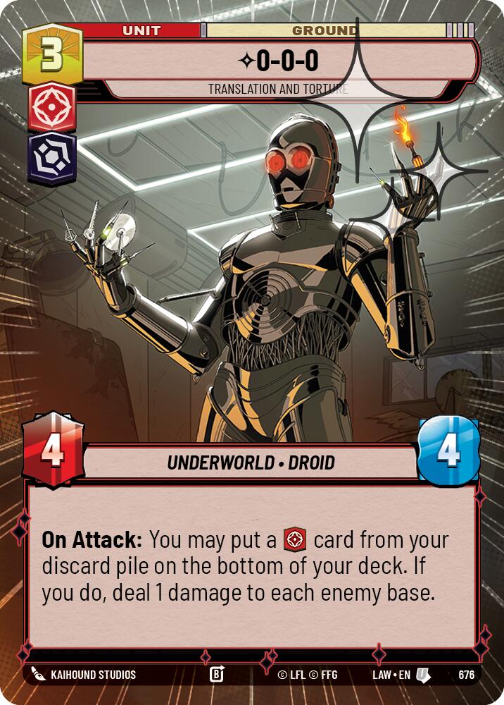 0-0-0 - Translation and Torture (Hyperspace Foil) [LAW - 676]