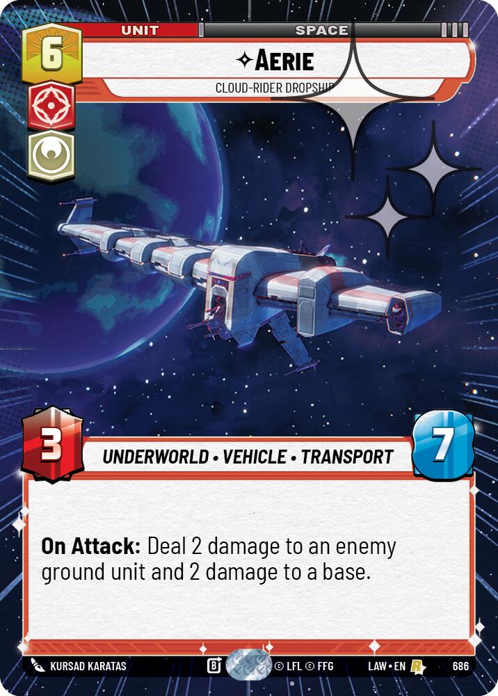 Aerie - Cloud-Rider Dropship (Hyperspace Foil) [LAW - 686]