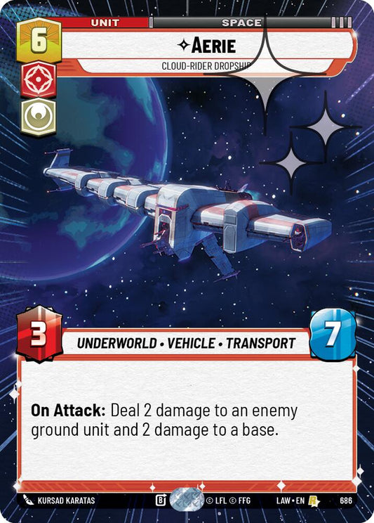 Aerie - Cloud-Rider Dropship (Hyperspace Foil) [LAW - 686]