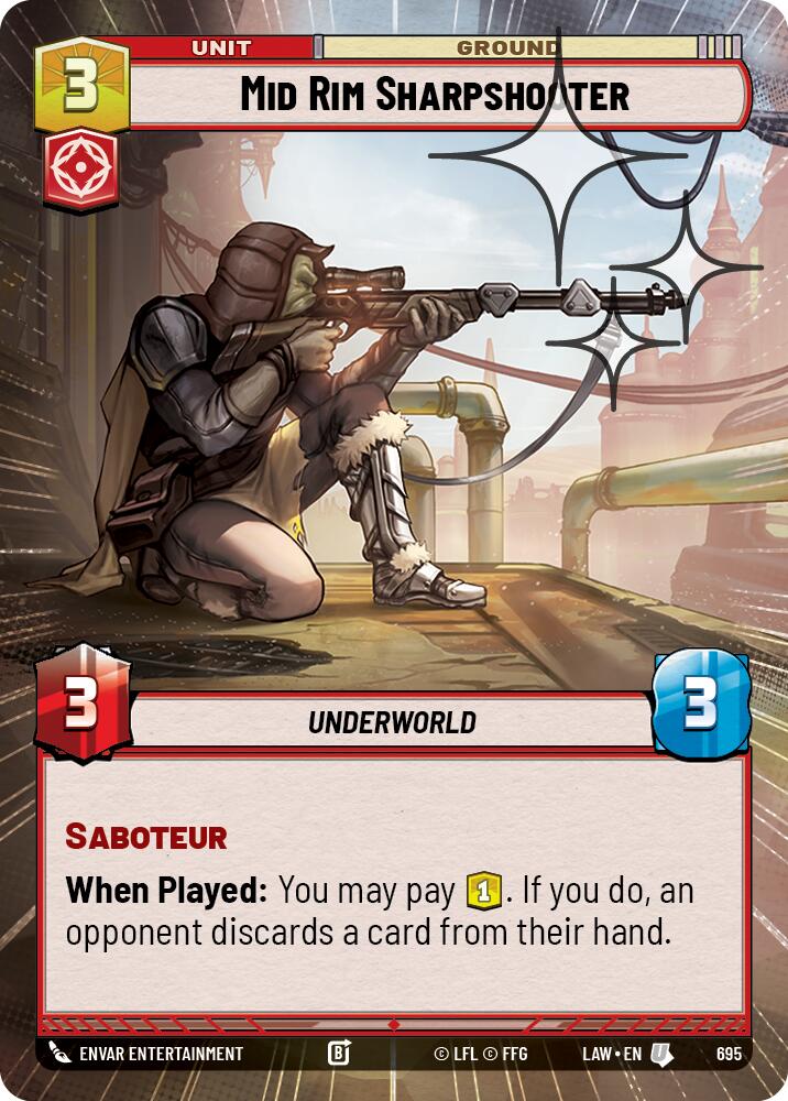 Mid Rim Sharpshooter (Hyperspace Foil) [LAW - 695]