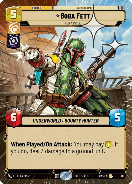 Boba Fett - For a Price (Hyperspace Foil) [LAW - 716]