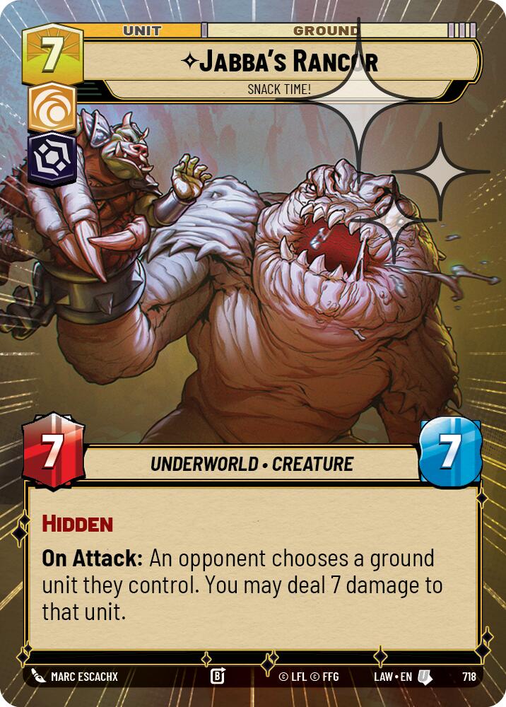 Jabba's Rancor - Snack Time! (Hyperspace Foil) [LAW - 718]