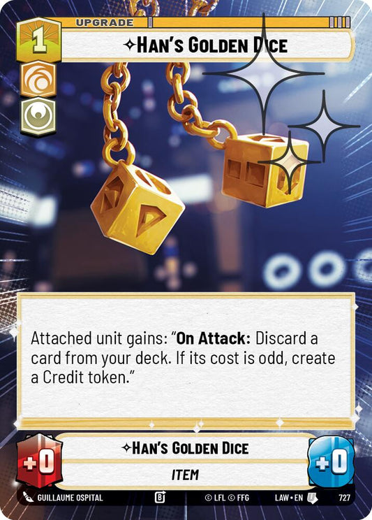 Han's Golden Dice (Hyperspace Foil) [LAW - 727]