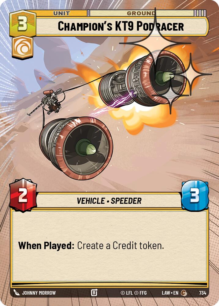 Champion's KT-9 Podracer (Hyperspace Foil) [LAW - 734]