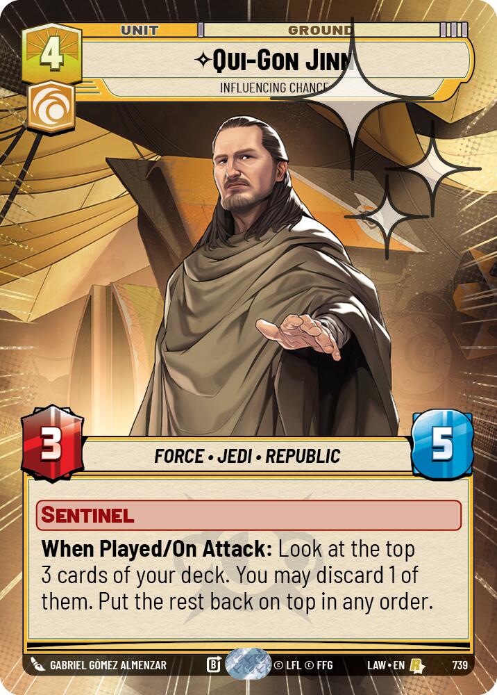 Qui-Gon Jinn - Influencing Chance (Hyperspace Foil) [LAW - 739]