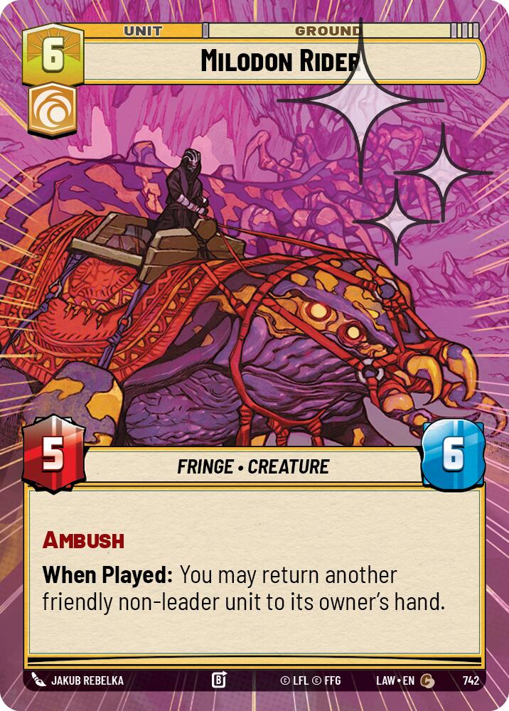Milodon Rider (Hyperspace Foil) [LAW - 742]