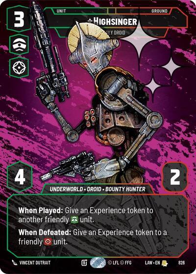Highsinger - Deadly Droid (Prestige Foil) [LAW - 826]