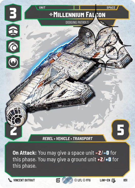 Millennium Falcon - Dodging Patrols (Prestige Foil) [LAW - 851]