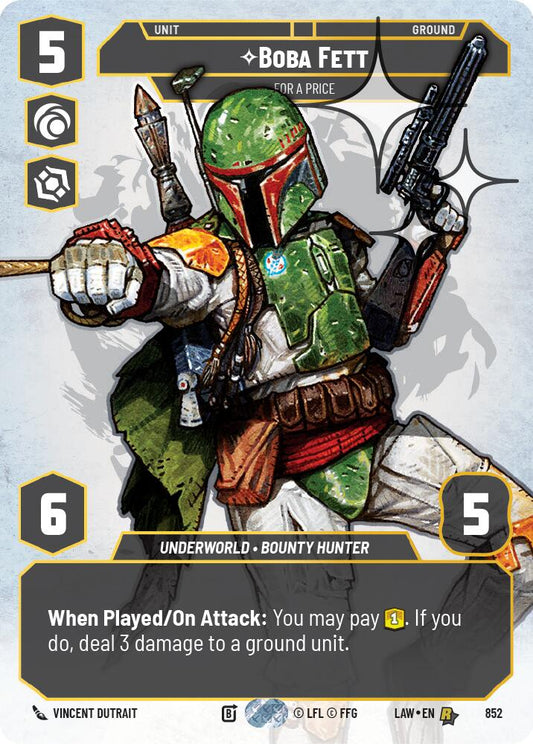 Boba Fett - For a Price (Prestige Foil) [LAW - 852]