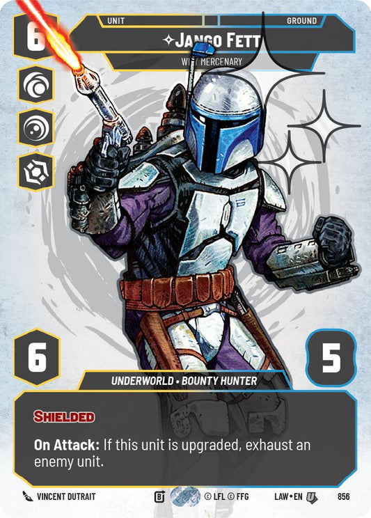 Jango Fett - Wily Mercenary (Prestige Foil) [LAW - 856]