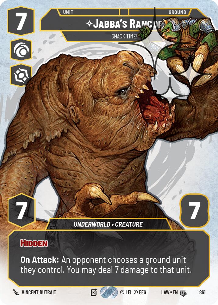 Jabba's Rancor - Snack Time! (Prestige Foil) [LAW - 861]